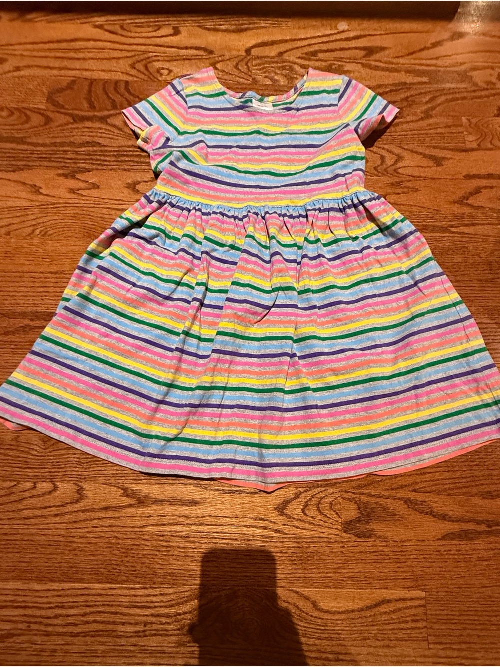 Hanna Andersson Rainbow Striped Dress Sz 8